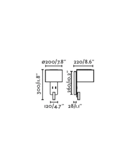 Aplique de pared Fold – Faro – Diseño moderno con lector LED