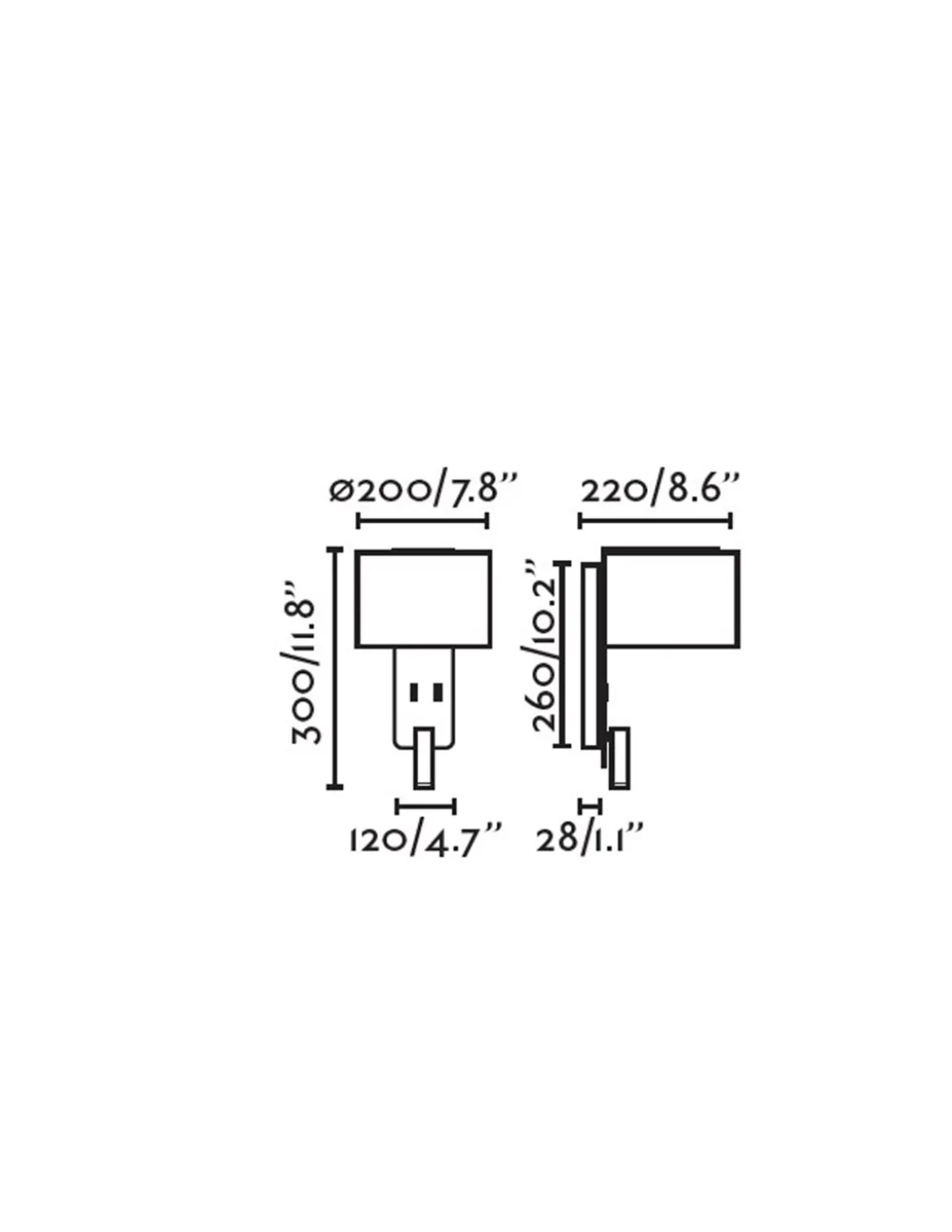 Aplique de pared Fold – Faro – Diseño moderno con lector LED