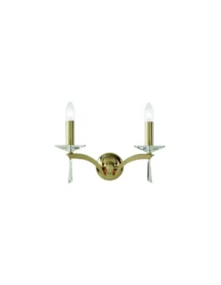 Aplique de pared Forum 2 - Pedret Lighting - Lámpara clásica de 2 luces con cristal Asfour