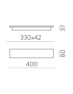 Aplique de pared Fosca - ACB - Lámpara minimalista lineal
