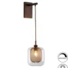 Aplique de pared Fox - Schuller - Lámpara colgante de pared, estilo industrial, malla metal+cristal