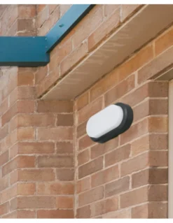 Aplique de pared Fred – Faro – Lámpara de exterior LED, disponible en blanco o gris