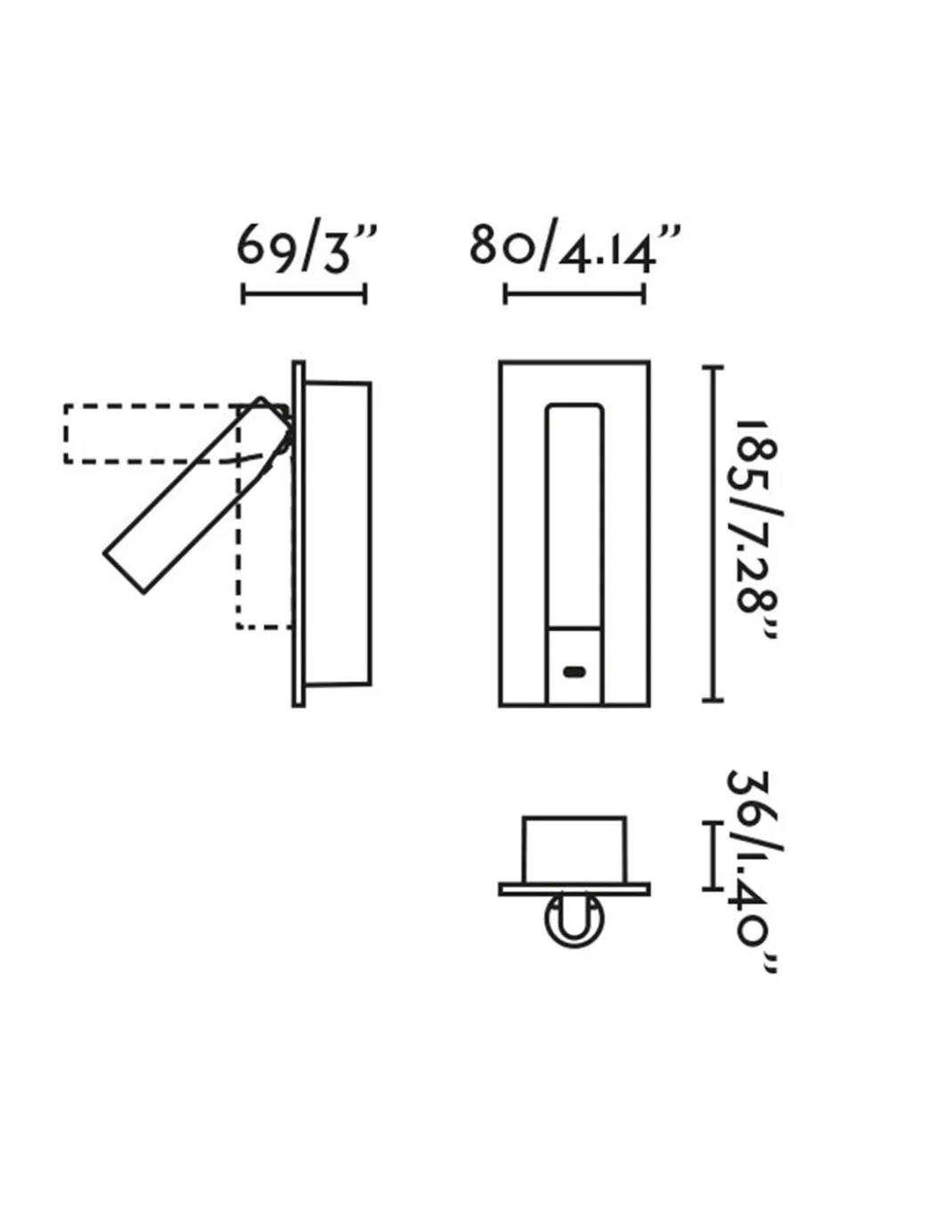 Aplique de pared Gabo - Faro - Lámpara de lectura con USB