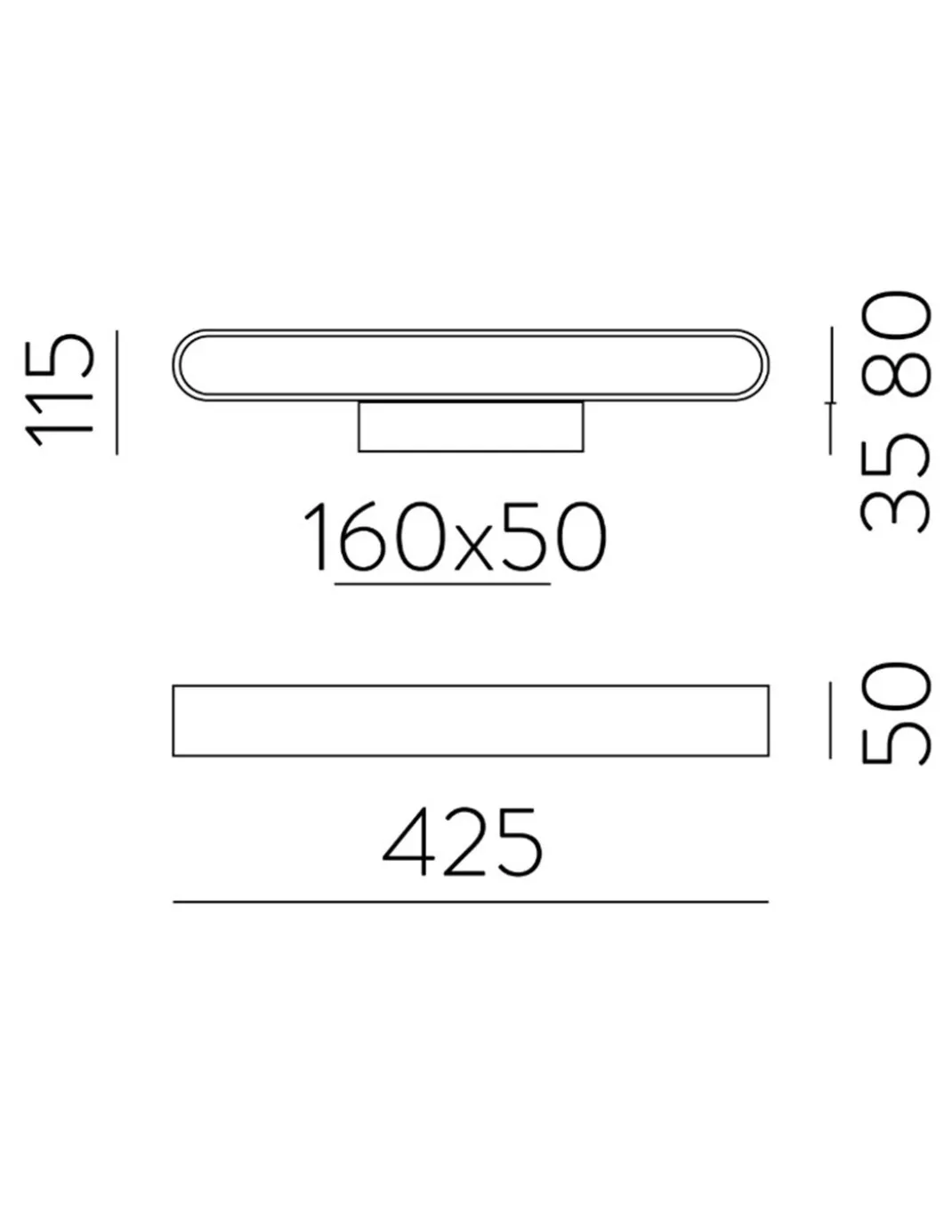 Aplique de pared Gala - ACB Lighting - Aplique moderno lineal para pared
