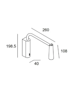 Aplique de pared Gamma Extend – LedsC4 – Lámpara de lectura en 4 colores, LED 2700K, Foco orientable