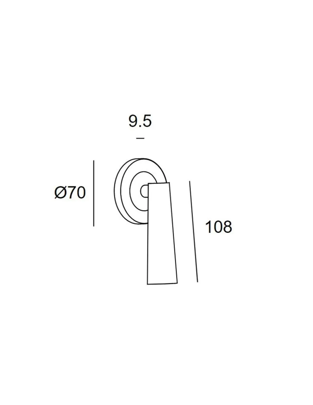 Aplique de pared Gamma Mini – LedsC4 – Lámpara de lectura en 4 colores, LED 2700K, Foco orientable