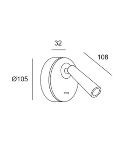 Aplique de pared Gamma Round – LedsC4 – Lámpara de lextura LED 2700K, Instalación empotrado/superficie