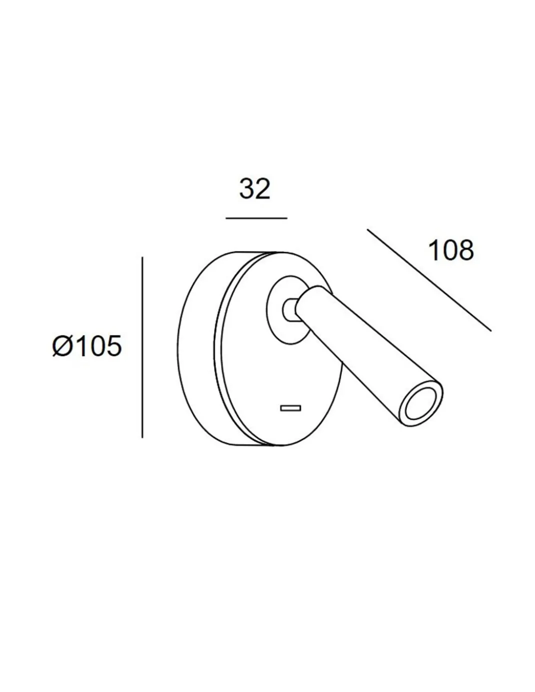Aplique de pared Gamma Round – LedsC4 – Lámpara de lextura LED 2700K, Instalación empotrado/superficie