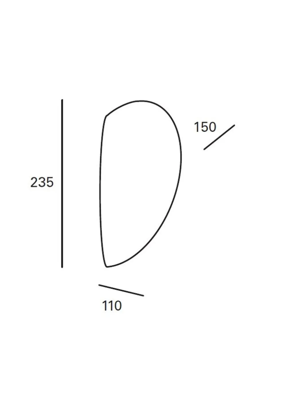 Aplique de pared Glass – FORLIGHT – Lámpara de cristal blanca, Disponible en 2 medidas