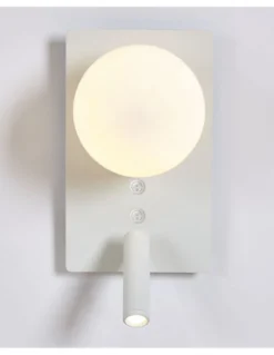 Aplique de pared Glos – Luxcambra – Diseño vertical, Lámpara con lector LED