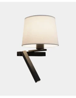 Aplique de pared Hall Derecho – LedsC4 – Lámpara de lectura con pantalla, LED+E27 2700K