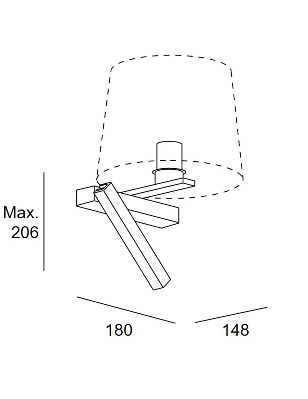 Aplique de pared Hall Izquierdo – LedsC4 – Lámpara de lectura con pantalla, LED+E27 2700K