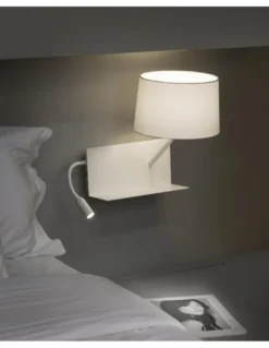 Aplique de pared Handy Derecha – Faro – Lámpara con bandejita y lector