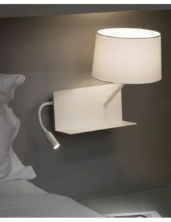 Aplique de pared Handy Derecha – Faro – Lámpara con bandejita y lector