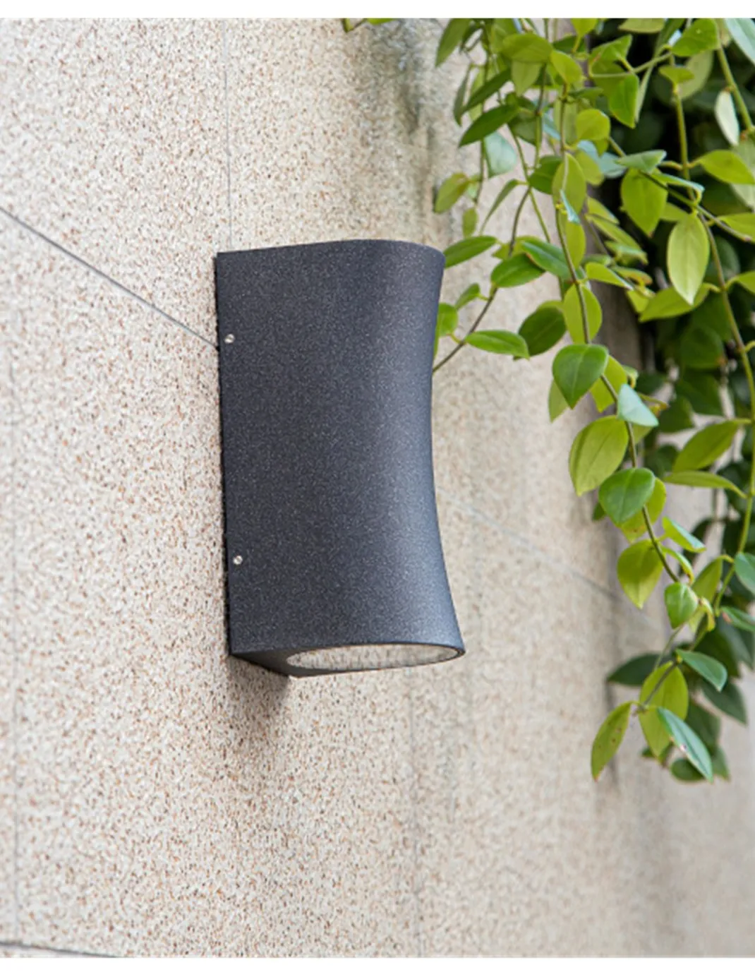 Aplique de pared Helio - Iberlamp - Lámpara de exterior antracita, doble iluminación
