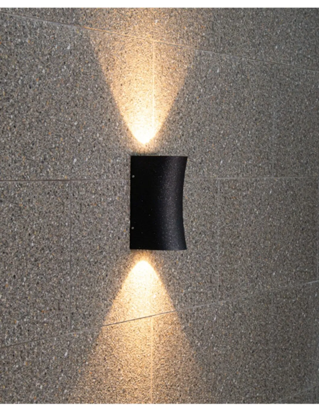 Aplique de pared Helio - Iberlamp - Lámpara de exterior antracita, doble iluminación