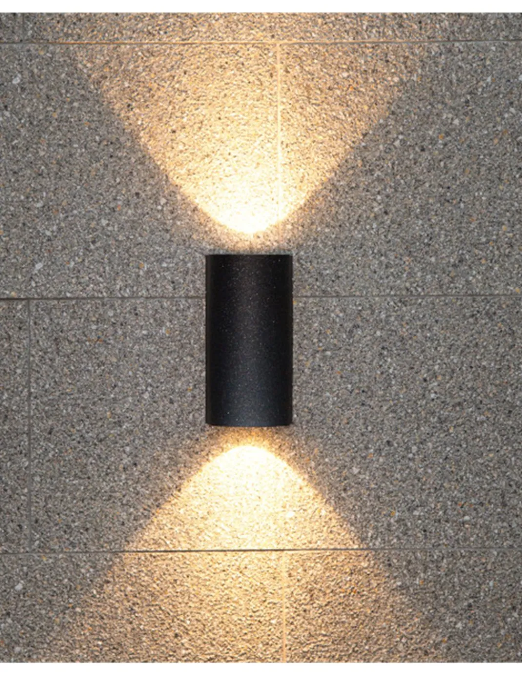 Aplique de pared Helio - Iberlamp - Lámpara de exterior antracita, doble iluminación