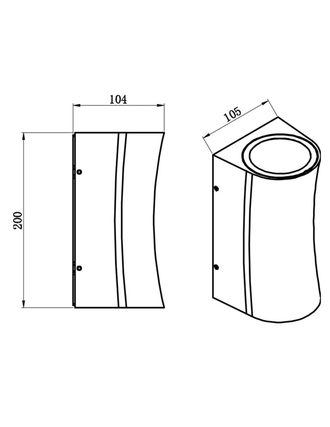 Aplique de pared Helio - Iberlamp - Lámpara de exterior antracita, doble iluminación
