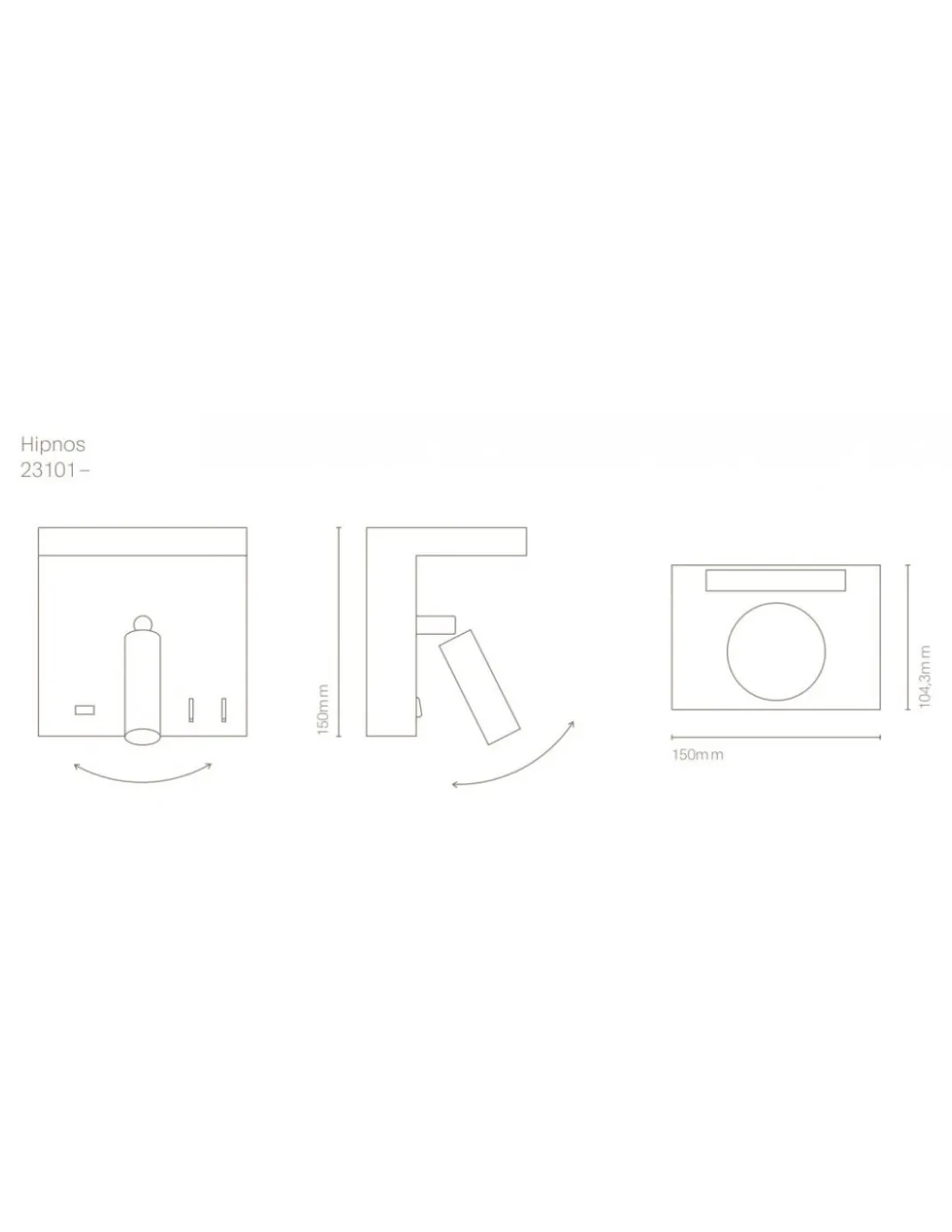 Aplique de pared Hipnos - Nexia