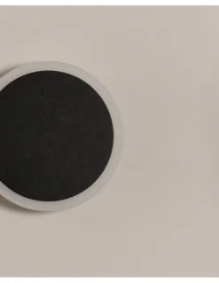 Aplique de pared Horizon W15 - Milan - Lámpara redonda minimalista negra, 15 cm