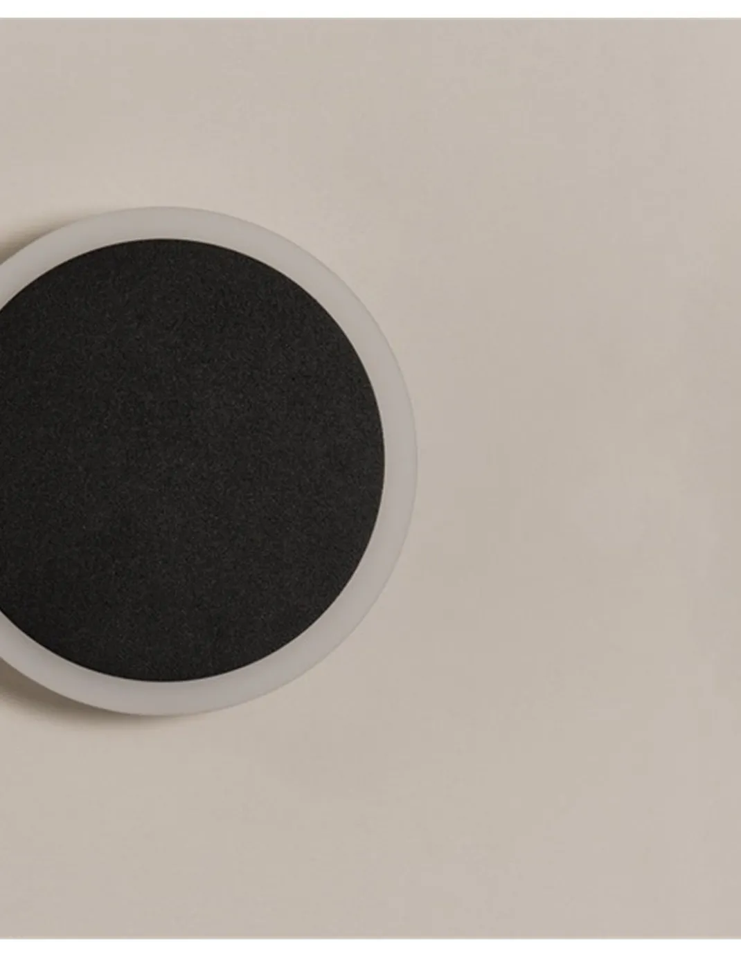 Aplique de pared Horizon W15 - Milan - Lámpara redonda minimalista negra, 15 cm