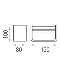 Aplique de pared Icon - ACB - Aplique LED rectangular de doble luz decorativa