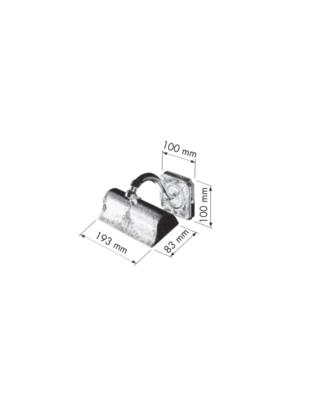 Aplique de pared iluminacuadros clásico Siena Small – Fede