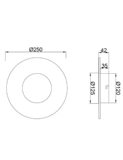 Aplique de pared Jewel - Mantra - Lámpara de pared LED, diseño elegante circular, oro y cristal