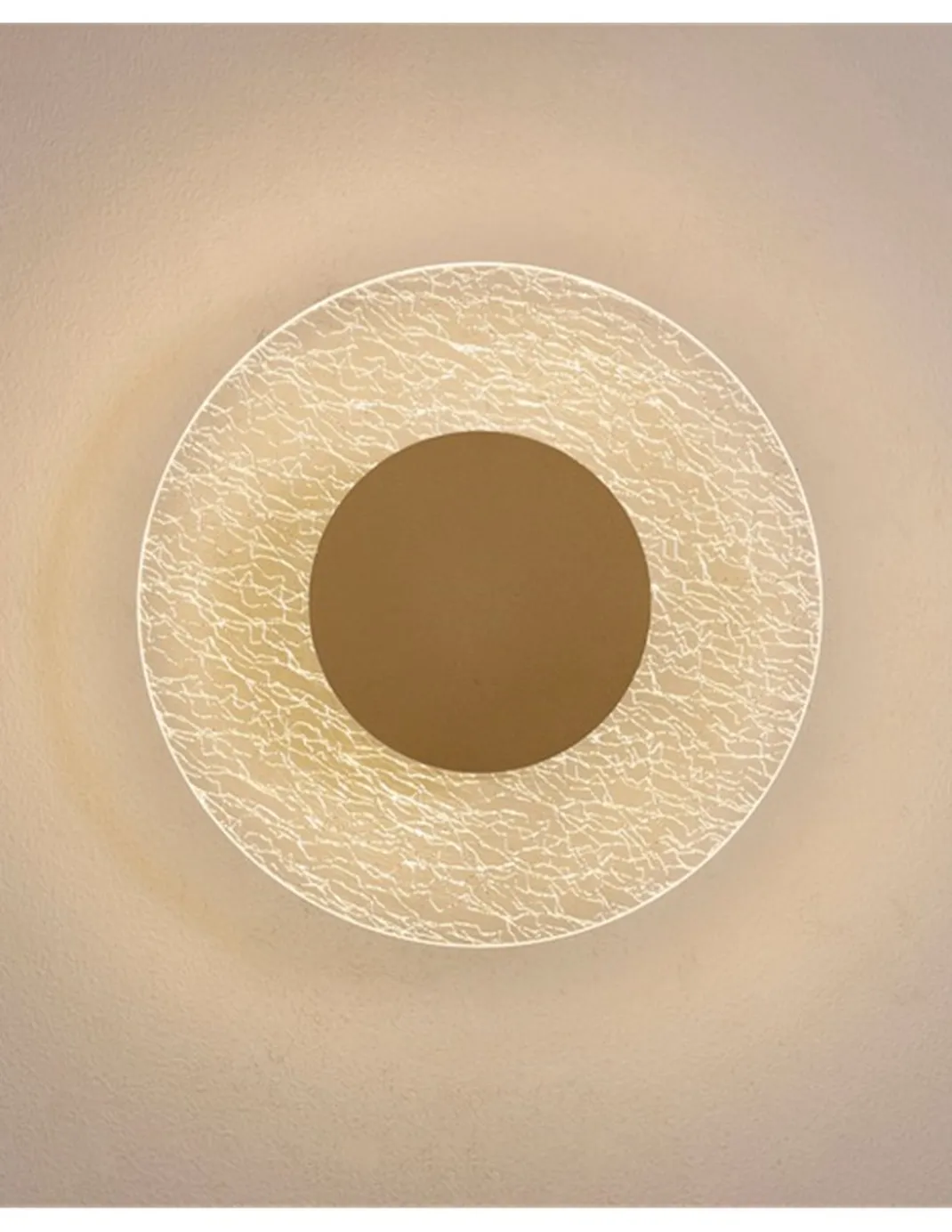 Aplique de pared Jewel - Mantra - Lámpara de pared LED, diseño elegante circular, oro y cristal