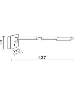 Aplique de pared Julia - Exo - Novolux Lighting - Lámpara de lectura en cromo, brazo orientable