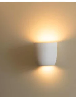 Aplique de pared Kappu - Faro - Lámpara moderna de yeso, luz bidireccional