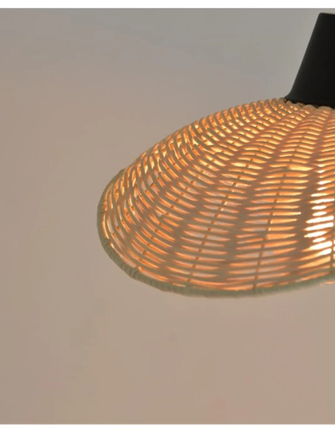 Aplique de pared Kasteli - IDP Lampshades - Lámpara de pared colgante de mimbre