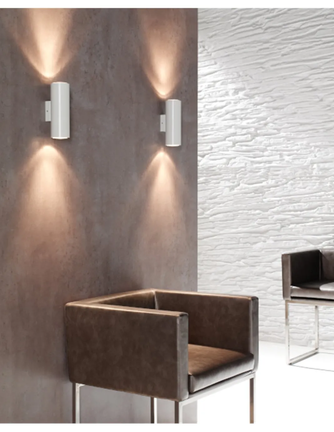 Aplique de pared Kronn 200 GU10 - Milán - Lámpara de pared con doble luz