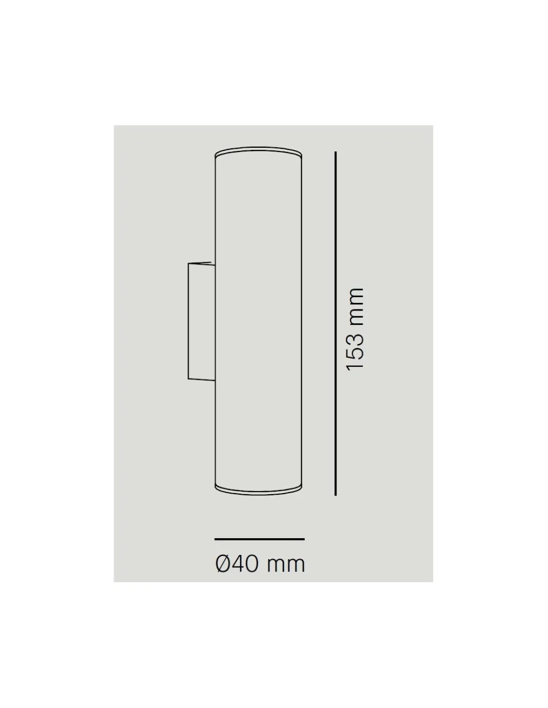 Aplique de pared LED Ø 4 cm y 15,3 cm de alto de acero en 2 acabados regulable 2700K – Haul - Milán