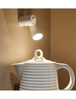 Aplique de pared LED Ø 4 cm y 9,1 cm de alto de acero en 2 acabados regulable y orientable 2700K – Haul - Milán