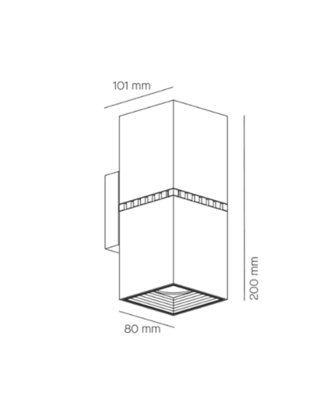 Aplique de pared LED Dau 200 - Milán