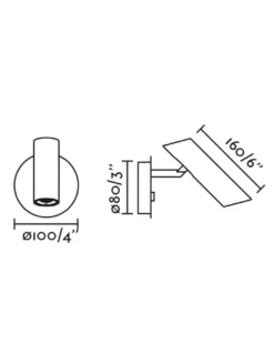Aplique de pared Leo - Faro - Lámpara de lectura, orientable