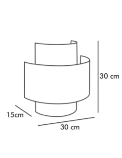 Aplique de pared Lovina - IDP Lampshades – Diseño natural, pantalla de rejilla acabado crudo