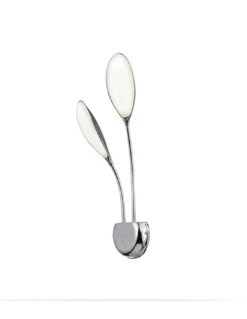 Aplique de pared Lucila – Schuller – Lámpara de metal cromado con 2 luces LED
