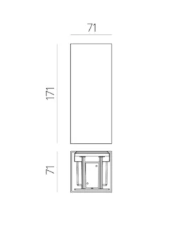 Aplique de pared Lumo - ACB - Lámpara de exterior LED bidireccional IP65