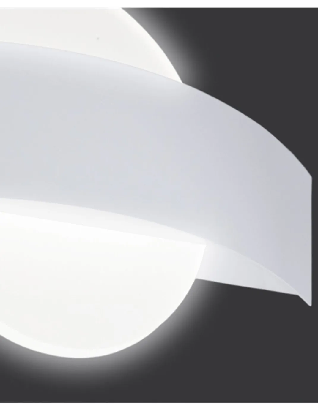 Aplique de pared Lunar – AJP – Lámpara moderna blanca LED