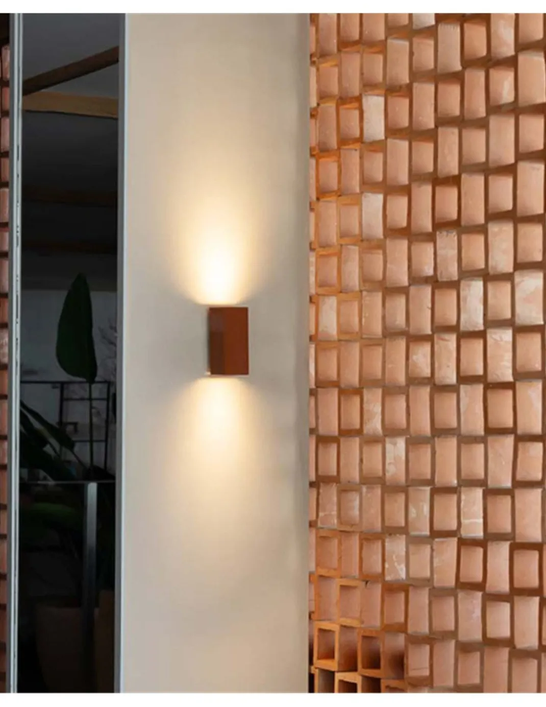 Aplique de pared Lune - Faro - Diseño rectangular, doble iluminación