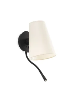 Aplique de pared Lupe – Faro – Lámpara de lectura con lector LED