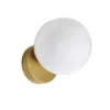 Aplique de pared Lymington – Luxcambra – Lámpara tipo bola, acabado dorado, Ø 14 cm