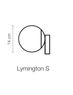 Aplique de pared Lymington – Luxcambra – Lámpara tipo bola, acabado dorado, Ø 14 cm