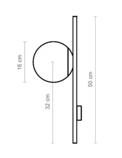 Aplique de pared Lymington – Luxcambra – Disponible en dos medidas, Lámpara tipo bola