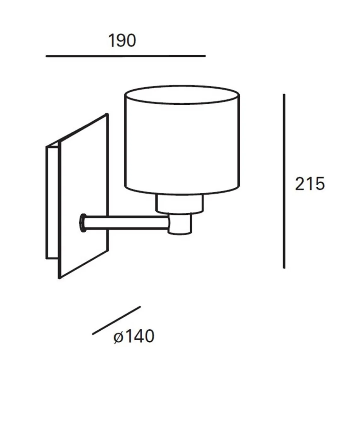Aplique de pared Lyon – FORLIGHT – Lámpara para cabecero, Pantalla textil
