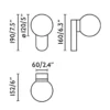 Aplique de pared Mabe - Faro - Lámpara para baño, tipo bola