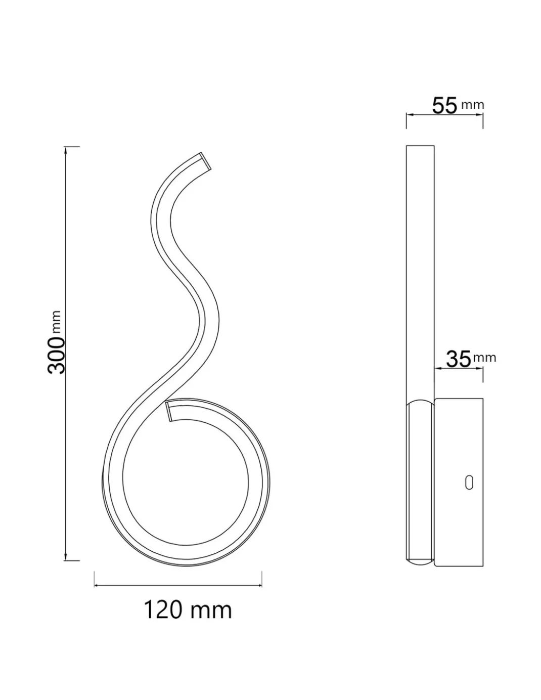 Aplique de pared Macan – AJP – Lámpara minimalista de silicona
