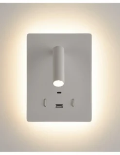 Aplique de pared Manat - ACB - Lámpara para lectura LED, doble emisión de luz